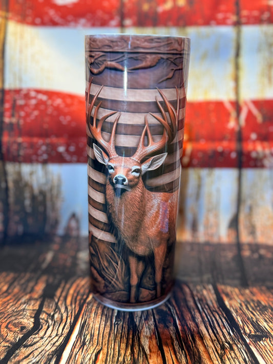 Buck and Flag - Tumbler or coffee Cup