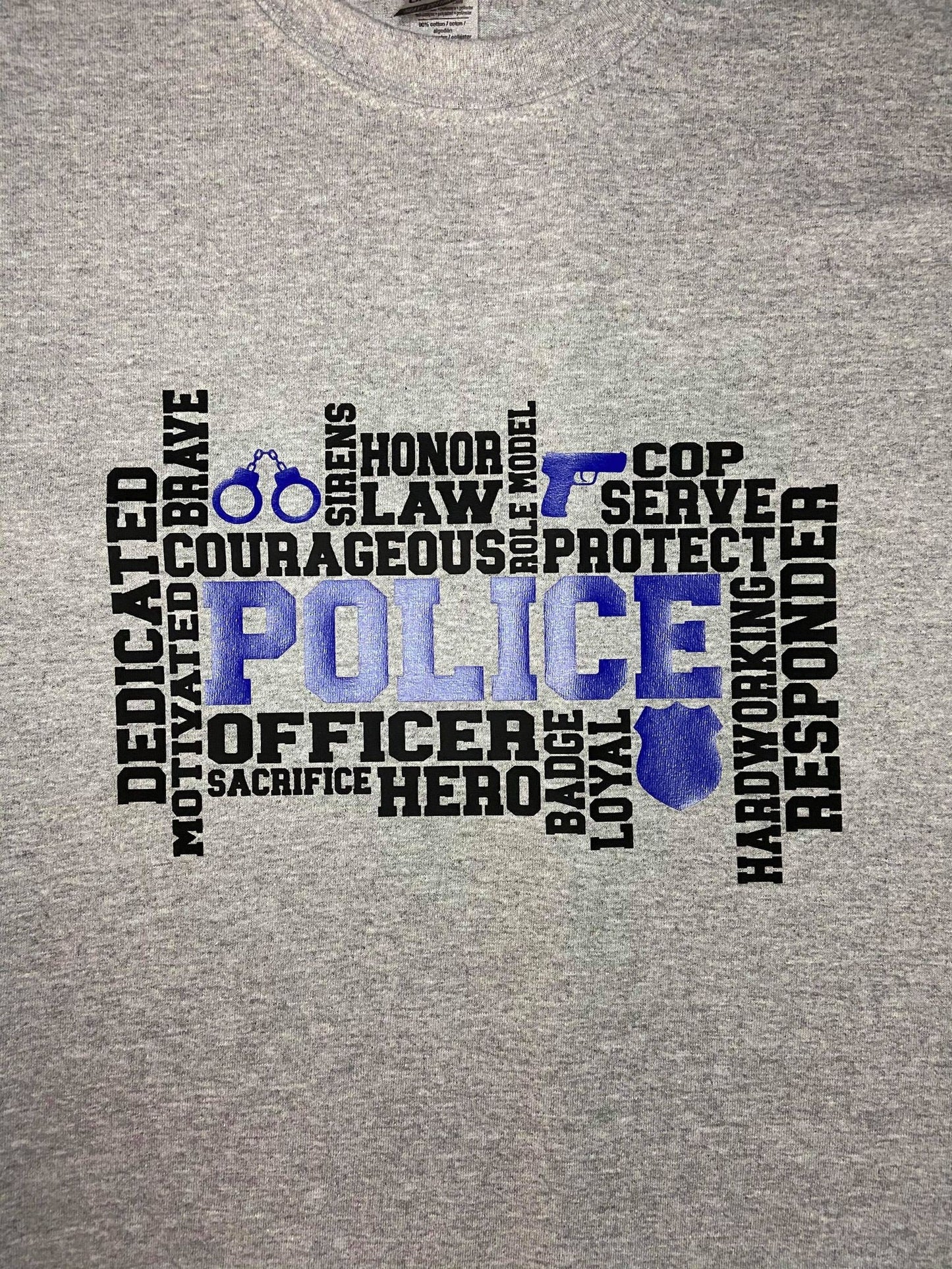 Police Word Art Shirts